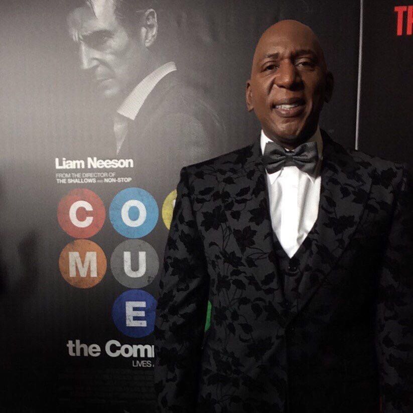 Colin McFarlane on the red carpet from premiere of The Commuter